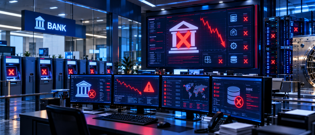 Banking operations stop